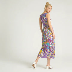 Yume V-Neck Sleeveless Cinched Waist Maxi Dress