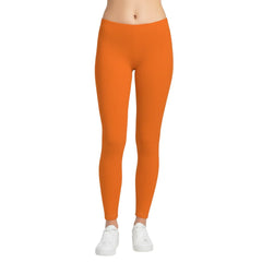 Amai Tango Orange women’s mid-rise leggings casual workout vibrant bold - Blissfully Brand