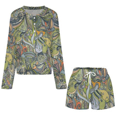 Jana Long Sleeve Top & Shorts Pajama Set