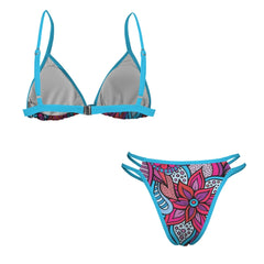 Viaje Triangle Strappy Cutout Two Piece Bikini Set