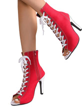 Éclat Kicks Lace-Up Stiletto Ankle Boots