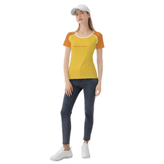 Pinsa Color Block Crewneck Stretchy Logo Tee - Blissfully Brand