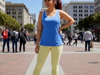 Sechia Drover Yellow LYCRA® Mid-Rise Leggings