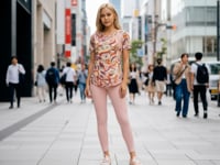 Amai Pink LYCRA® Mid-Rise Leggings