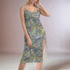 Jana Tie Strap Split Midi Dress