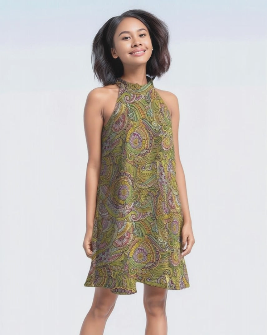 Wanda Halter Flare Dress