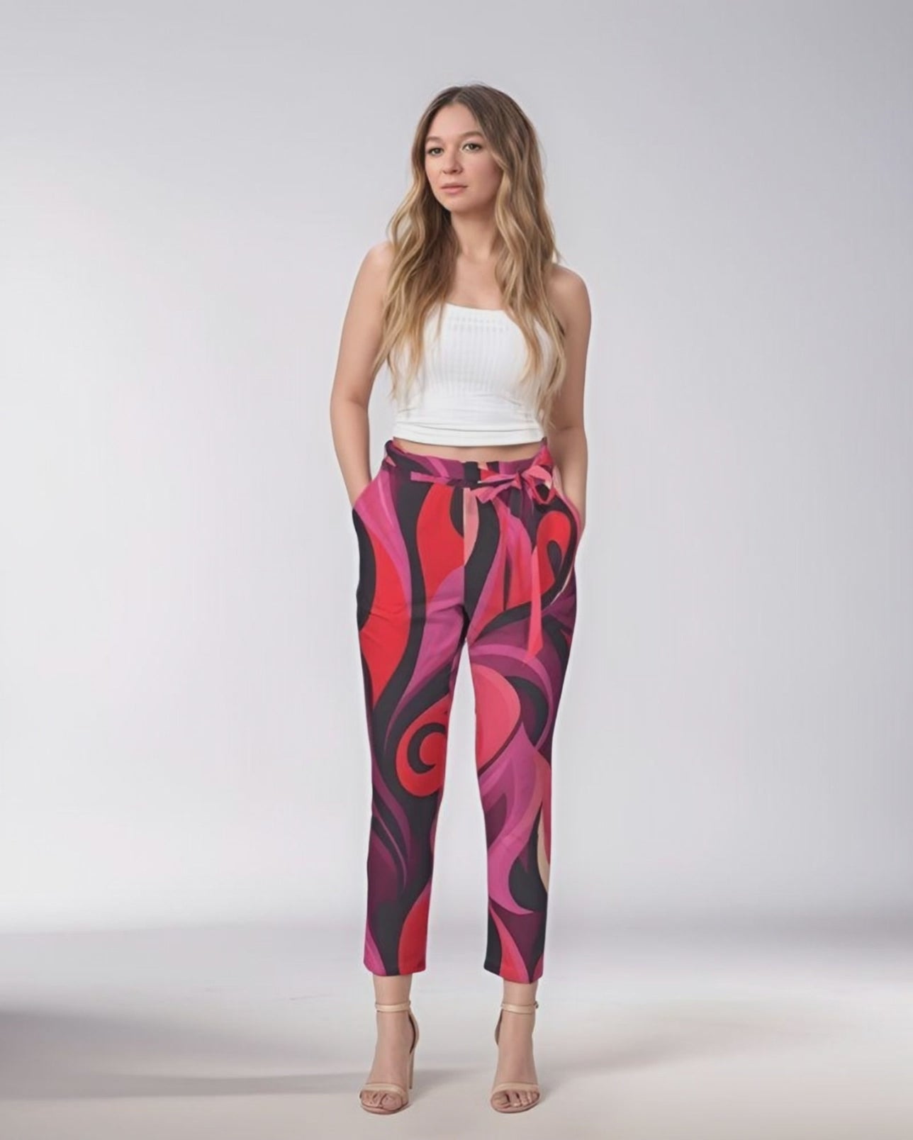 Prague Belted Tapered Pants - Airline Series