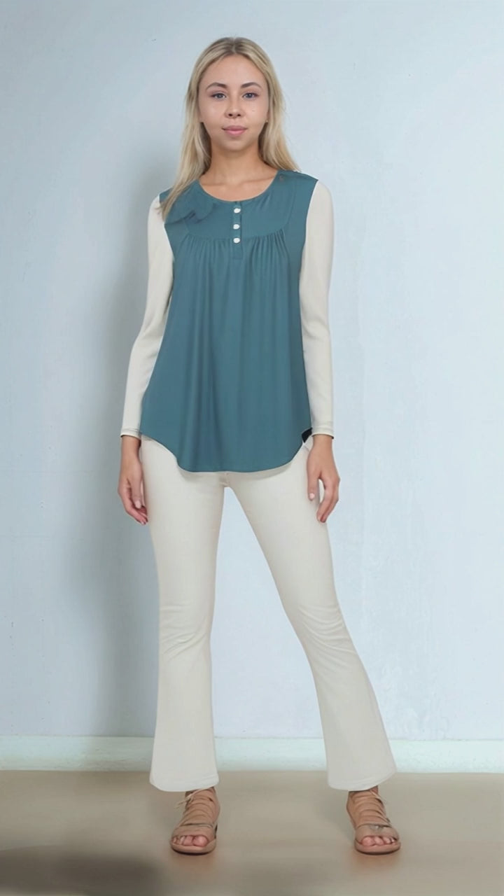 Kalei Tana Green Flare Pants