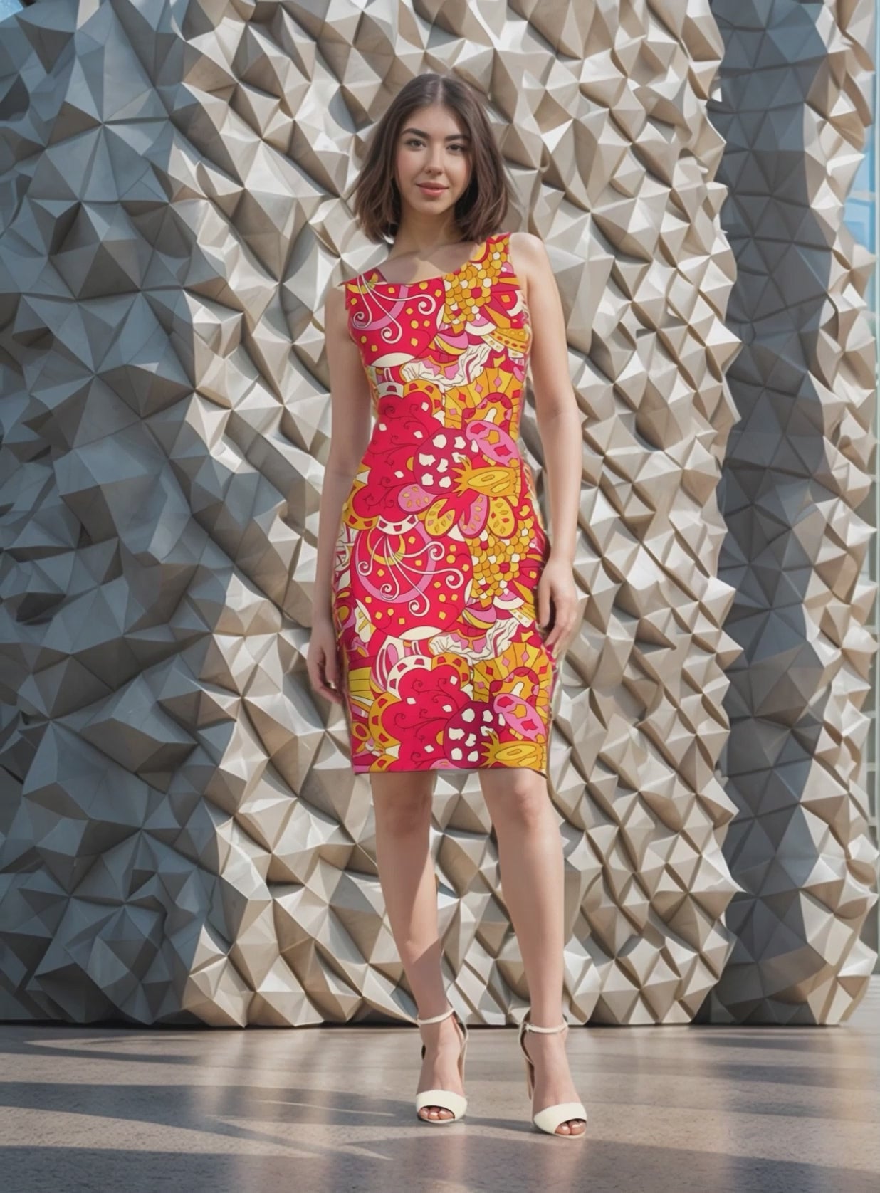Decora Sleeveless Sheath Dress