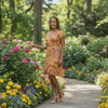 Popsica Flounce Wrap Dress