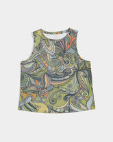 Jana Cropped Tank Top - Psychedelic Floral