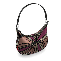 Unia Leather Curved Hobo Bag - Blissfully Brand