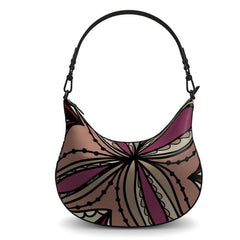 Unia Leather Curved Hobo Bag - Blissfully Brand