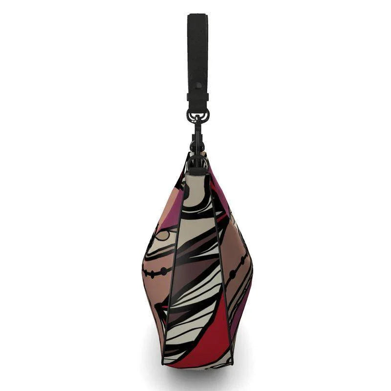 Unia Leather Curved Hobo Bag - Blissfully Brand