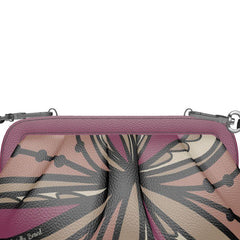 Unia Large Pleated Frame Leather Crossbody Bag - Blissfully Brand