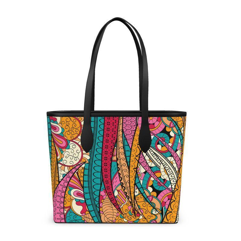 Taki Leather Shopper Tote - Blissfully Brand