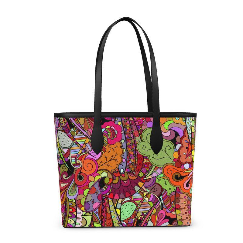 Betsu Leather Shopper Tote - Blissfully Brand