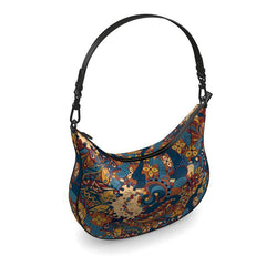 Kuri Leather Curved Hobo Bag - Blissfully Brand