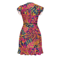 Lina Flounce Wrap Dress - Blissfully Brand