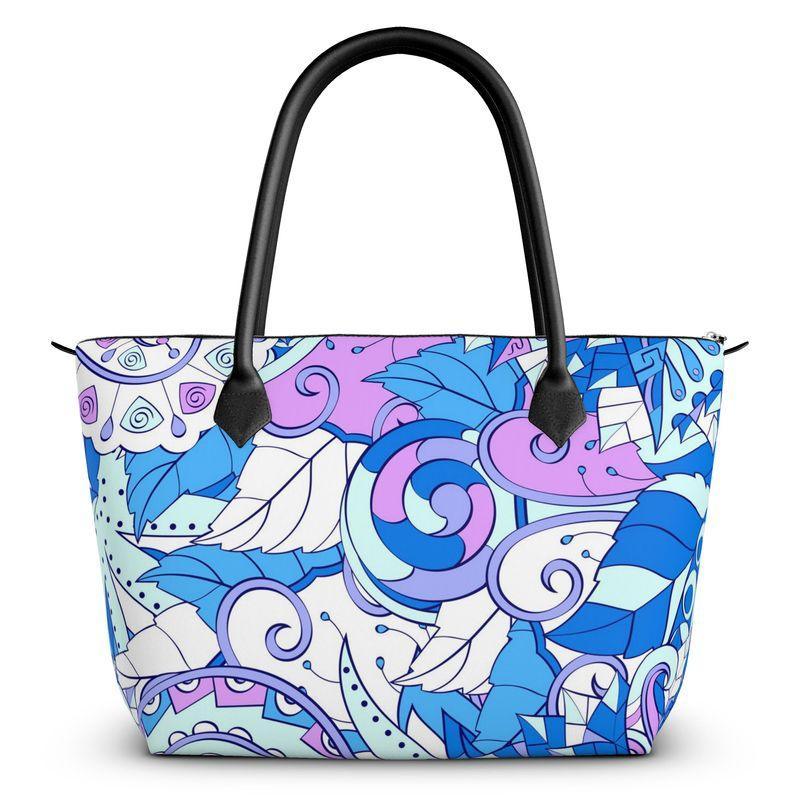Imi Large Zip Top Satin Tote - Blissfully Brand
