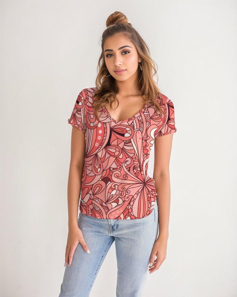 Citra Fitted V-Neck Tee - Blissfully Brand