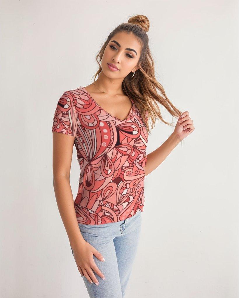 Citra Fitted V-Neck Tee - Blissfully Brand