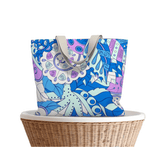 Imi Large Market Tote - Blue Kaleidoscope Floral