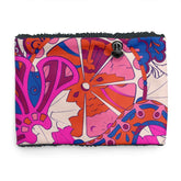 Sameria Sherpa Fleece Neck Gaiter - Pink Abstract Floral Print | Blissfully Brand