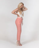 Citra Pink Belted Tapered Pants - Blissfully Brand