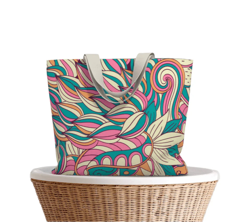 Arane Large Market Tote - Abstract Floral Print