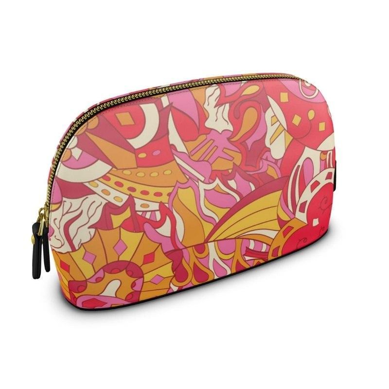 Decora Leather Makeup Bag - Blissfully Brand