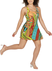 Maka Racerback Dress - Abstract Kaleidoscope Print