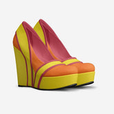 Orbital Platform Wedge Pump | Made in Italy | Orange Yellow Red | Mod Retro