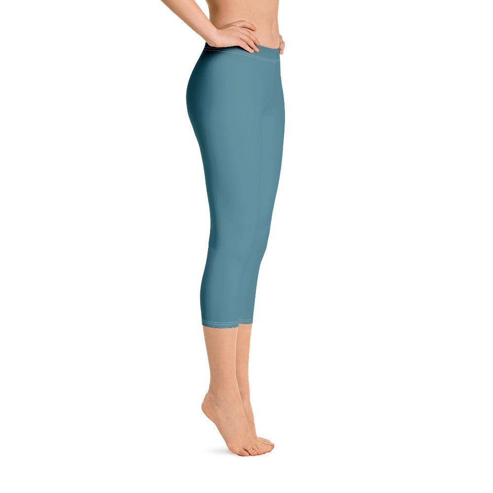 Masu Bismark Blue Capri Cropped Leggings - Everyday - Soft & Smooth