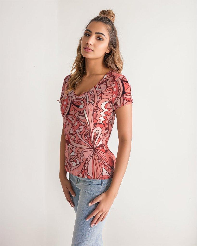 Citra Fitted V-Neck Tee - Blissfully Brand