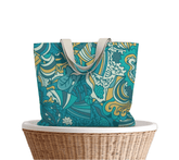 Masu Canvas Carry All Shopping Tote Bag - Pastel Abstract All Over Print