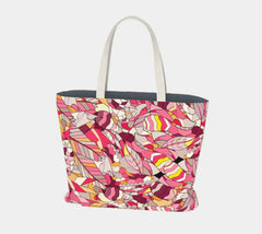 Perl Large Market Tote - Pink Kaleidoscope Print