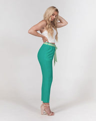 Mima Green Belted Tapered Pants - Blissfully Brand