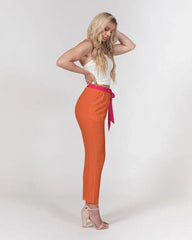 Peex Color Block Tie Waist Tapered Pants - Blissfully Brand