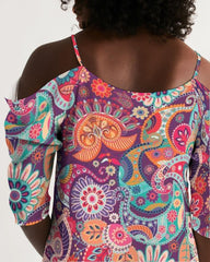 Peex Cold Shoulder Dress - Printed - 100% Polyester |  Blissfully Brand