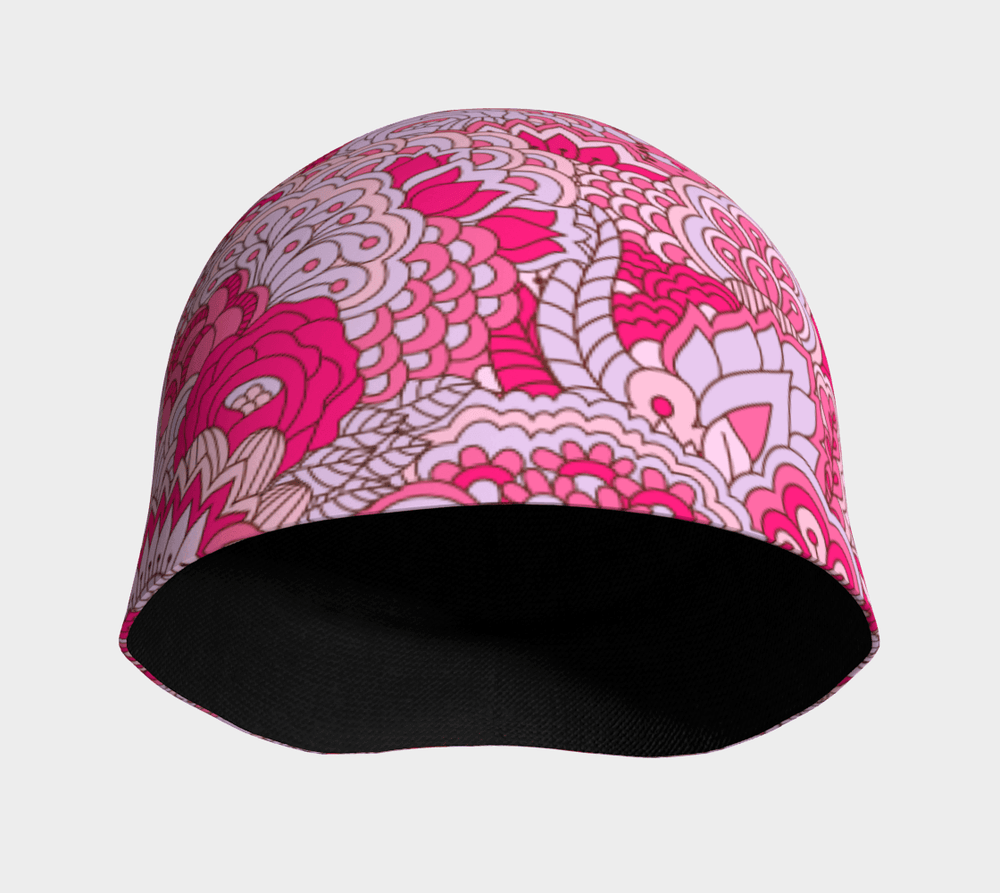 Orbi Pink Kaleidoscope Floral Women's Beanie | Blissfully Brand