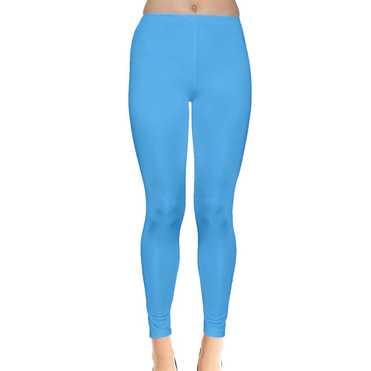 Imi Solid Blue Casual Leggings