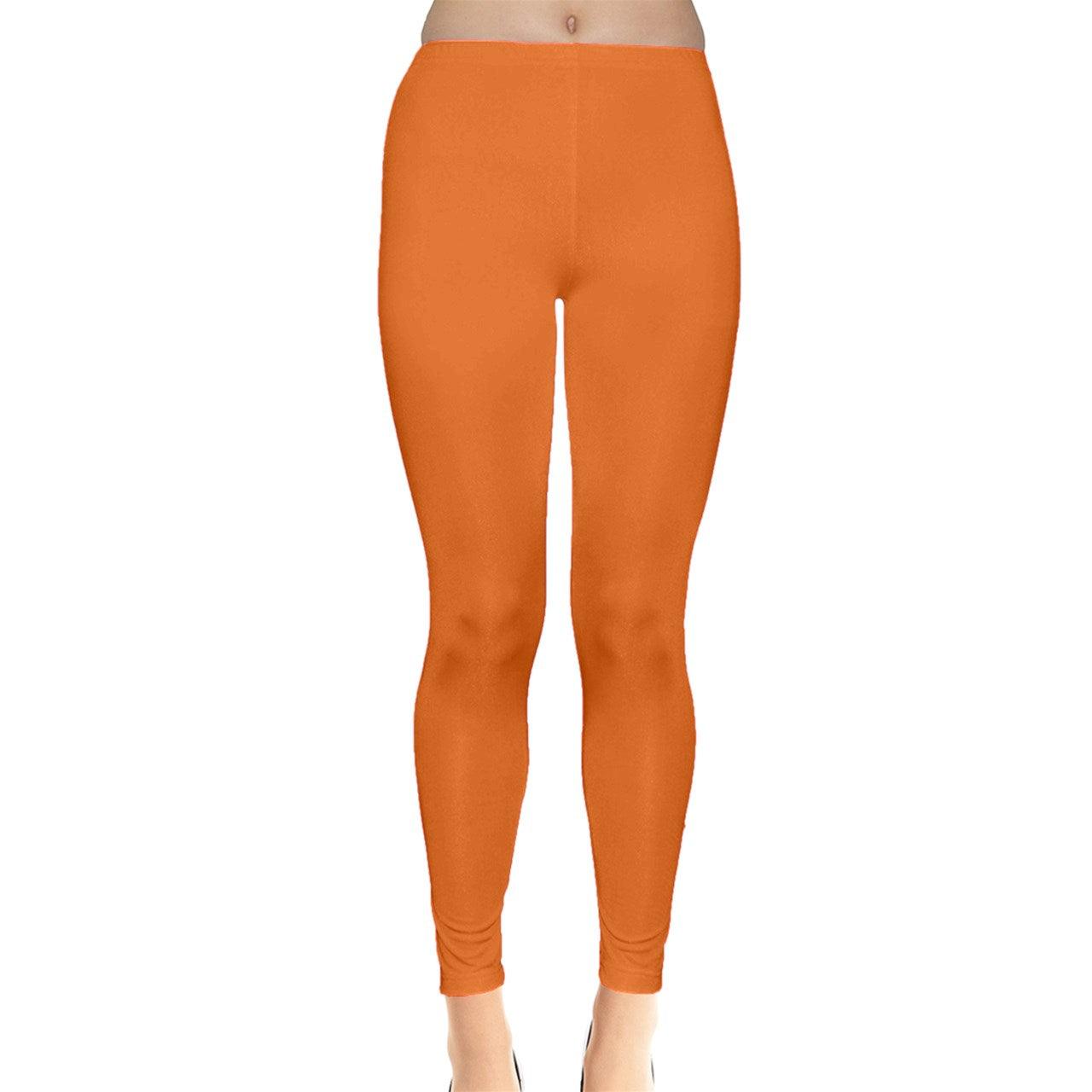 Amai Solid Orange Casual Leggings