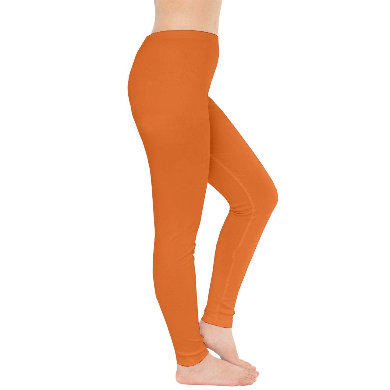 Amai Solid Orange Casual Leggings