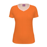 Amai Orange Carnaby V-neck Tee