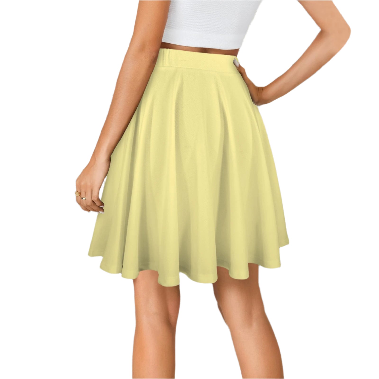 Piki Yellow Flare Skirt