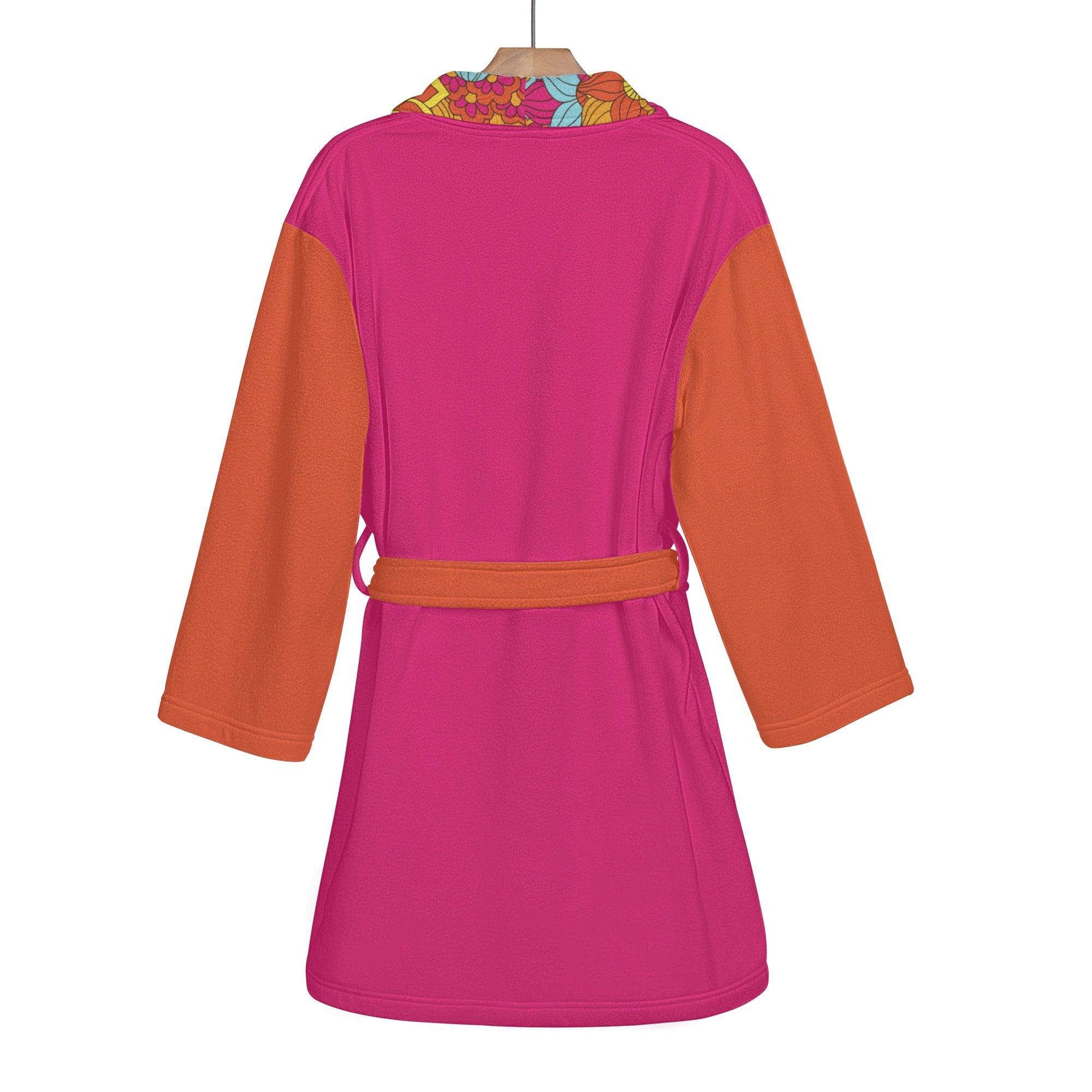 Inela Color Block Lightweight Short Bathrobe - Blissfully Brand