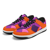 Airline Series Tokyo 239 Low Top Mixed Media Sneakers - Retro Bold Violet Orange Yellow Abstract Funky Vibrant Black Lace Multicolor Blissfully Brand Women's Shoes Psychedelic 70's pop art Geometric