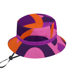  Adjustable Bucket Hat - Abstract Geometric Mod Retro Funky Artistic Bold Vibrant Multicolor Airline Series Tokyo 239 - Blissfully Brand