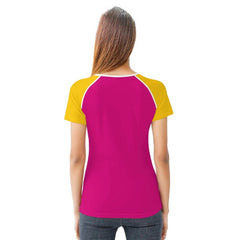 ミュンヘン カラーブロック クルーネック ストレッチ ロゴ Tシャツ